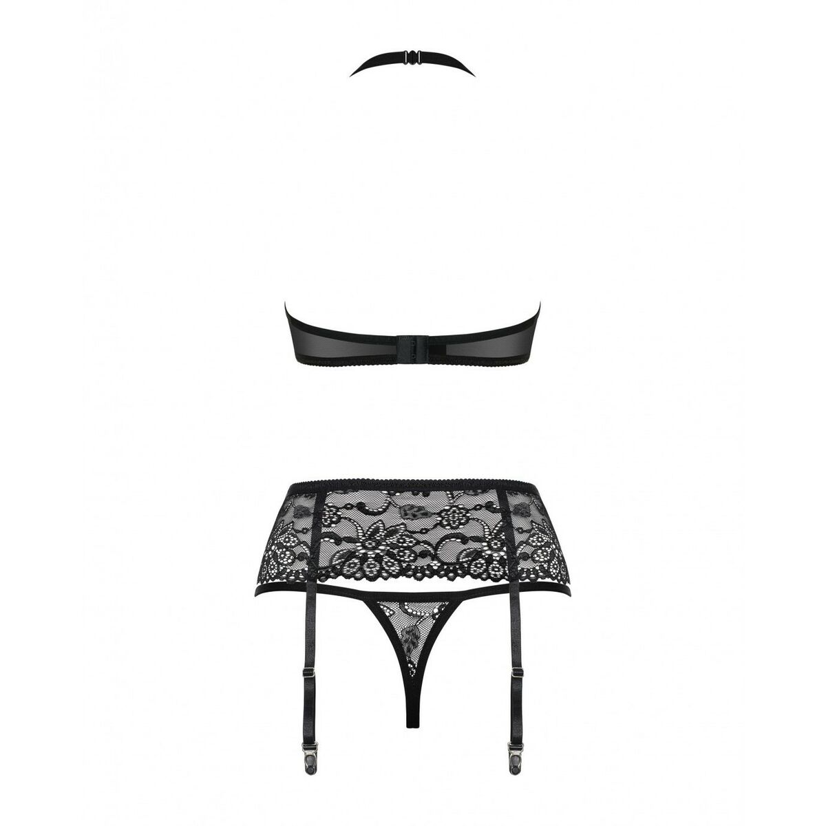 Spitzenunterwäsche-Set Obsessive 838-SEG-1 Schwarz S/M